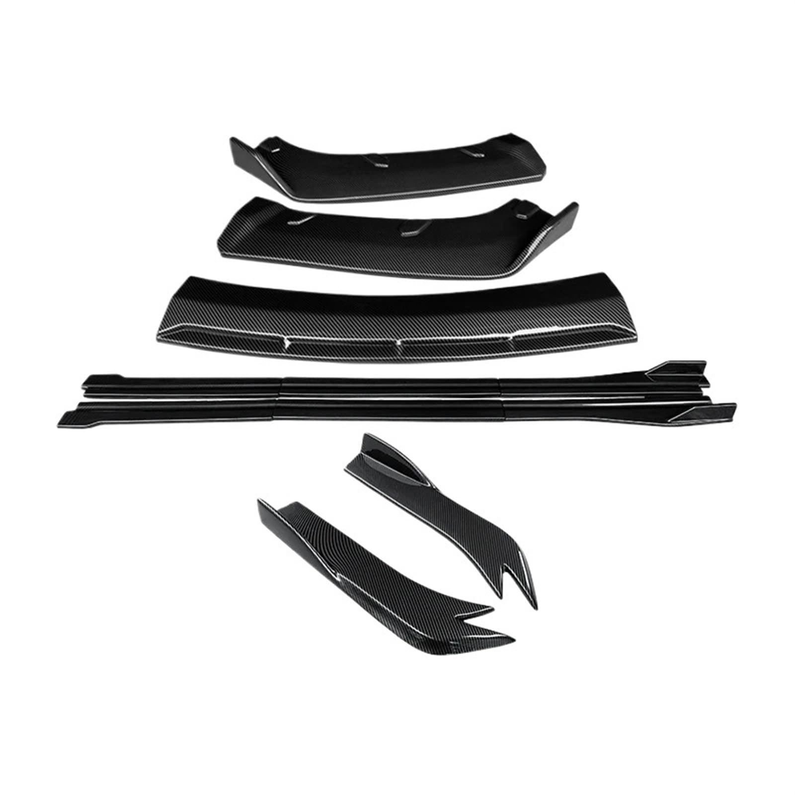 Auto Seitenschweller Für G25 G35 G37 Limousine 2007-2013 Auto Front Stoßstange Splitter Diffusor Lip Protector Spoiler Seite Röcke Hinten Wrap Winkel Auto Seitenschweller Spoiler(C Two Carbon Look) von OEXRIGRU