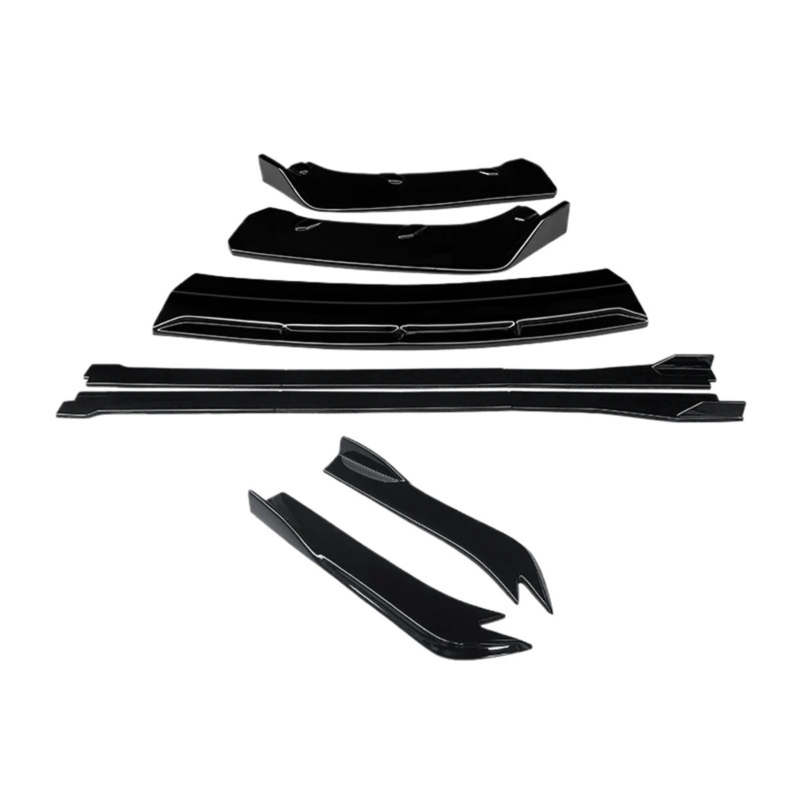 Auto Seitenschweller Für G25 G35 G37 Limousine 2007-2013 Auto Front Stoßstange Splitter Diffusor Lip Protector Spoiler Seite Röcke Hinten Wrap Winkel Auto Seitenschweller Spoiler(E Four Gloss Black) von OEXRIGRU