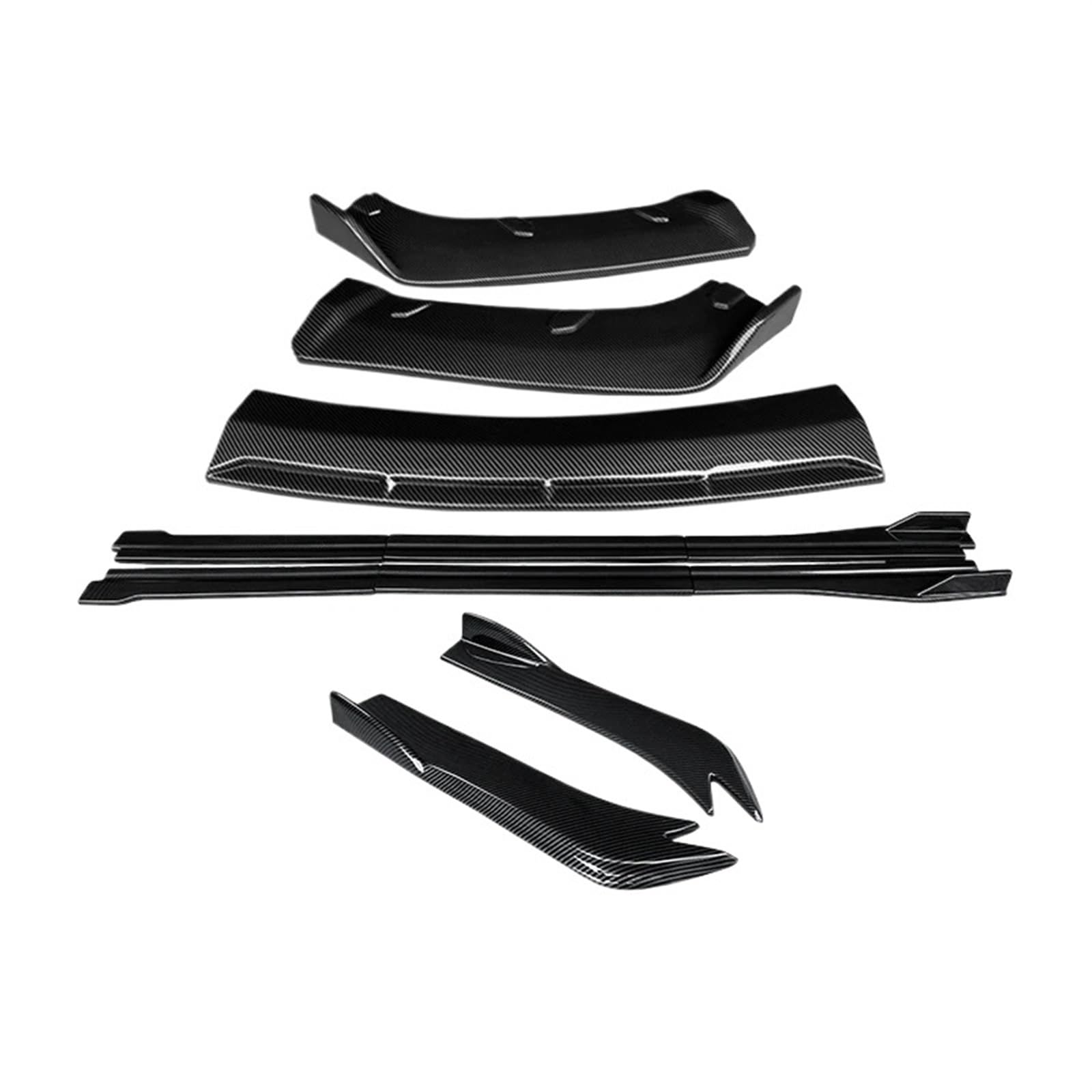 Auto Seitenschweller Für G25 G35 G37 Limousine 2007-2013 Auto Front Stoßstange Splitter Diffusor Lip Protector Spoiler Seite Röcke Hinten Wrap Winkel Auto Seitenschweller Spoiler(G Two Carbon Look) von OEXRIGRU