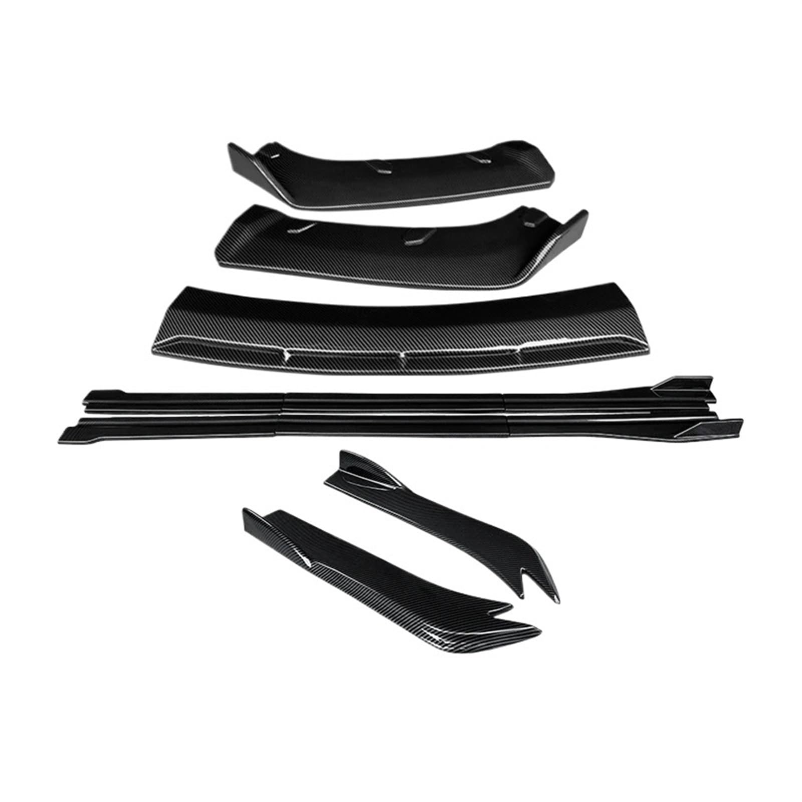 Auto Seitenschweller Für G25 G35 G37 Limousine 2007-2013 Auto Front Stoßstange Splitter Diffusor Lip Protector Spoiler Seite Röcke Hinten Wrap Winkel Auto Seitenschweller Spoiler(I Four Carbon Look) von OEXRIGRU