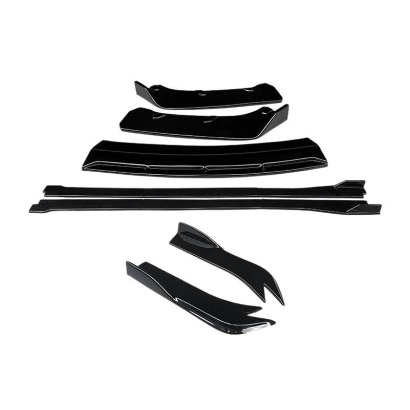 Auto Seitenschweller Für G25 G35 G37 Limousine 2007-2013 Auto Front Stoßstange Splitter Diffusor Lip Protector Spoiler Seite Röcke Hinten Wrap Winkel Auto Seitenschweller Spoiler(K Four Gloss Black) von OEXRIGRU