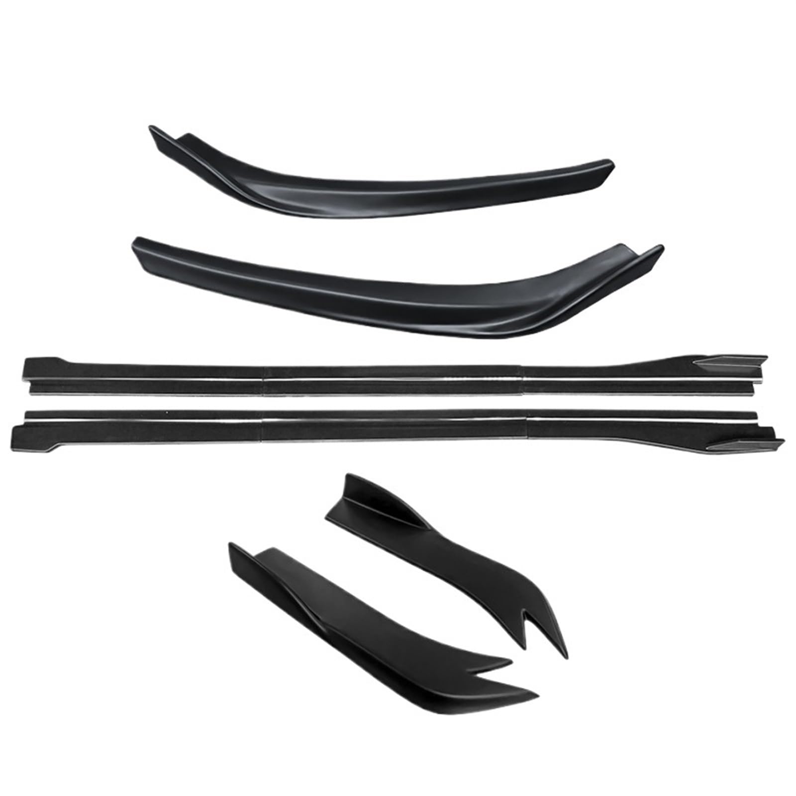 Auto Seitenschweller Für Maserati Für Gran Cabrio 2010 Auto Front Wrap Winkel Separator Körper Kit Schutz Seite Röcke Extensions Hinten Wrap Winkel ABS Auto Seitenschweller Spoiler(Matte Black) von OEXRIGRU