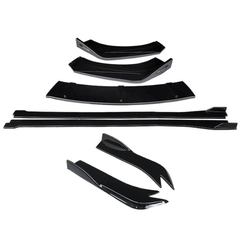 Auto Seitenschweller Für Mazda 3 Für Axela 2014-2019 Auto Frontschürze Spoiler Splitter Lip Untere Schutz Platte Trim Klinge Körper Kit Schutz Seite Röcke Auto Seitenschweller Spoiler(Gloss Black) von OEXRIGRU