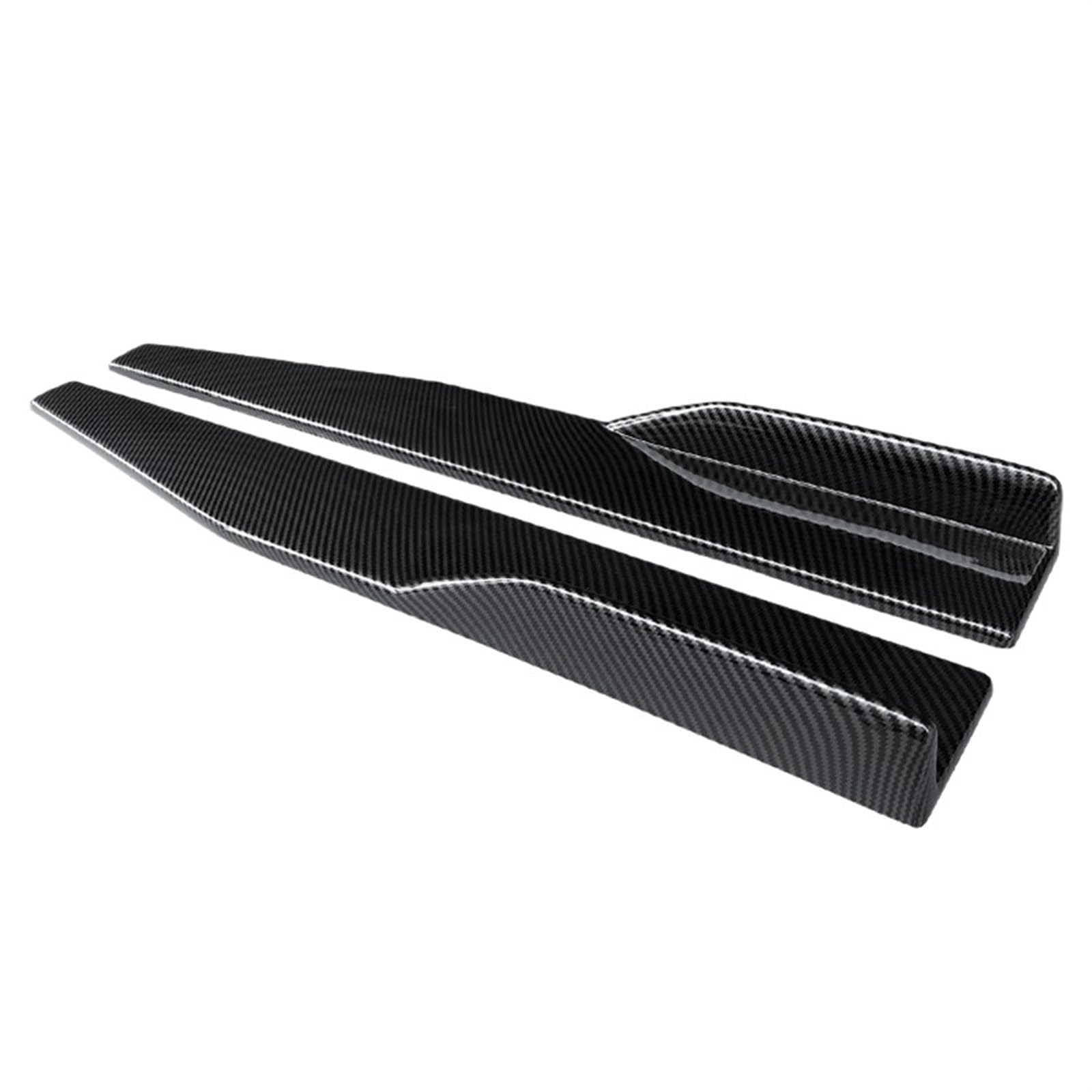 Auto Seitenschweller Für Toyota Für Camry 2010-2023 Auto Seite Rock Stoßstange Diffusor Spoiler Schürzen Flügel Extensions 75 cm ABS Auto Seitenschweller Spoiler(Carbon Fiber Look) von OEXRIGRU