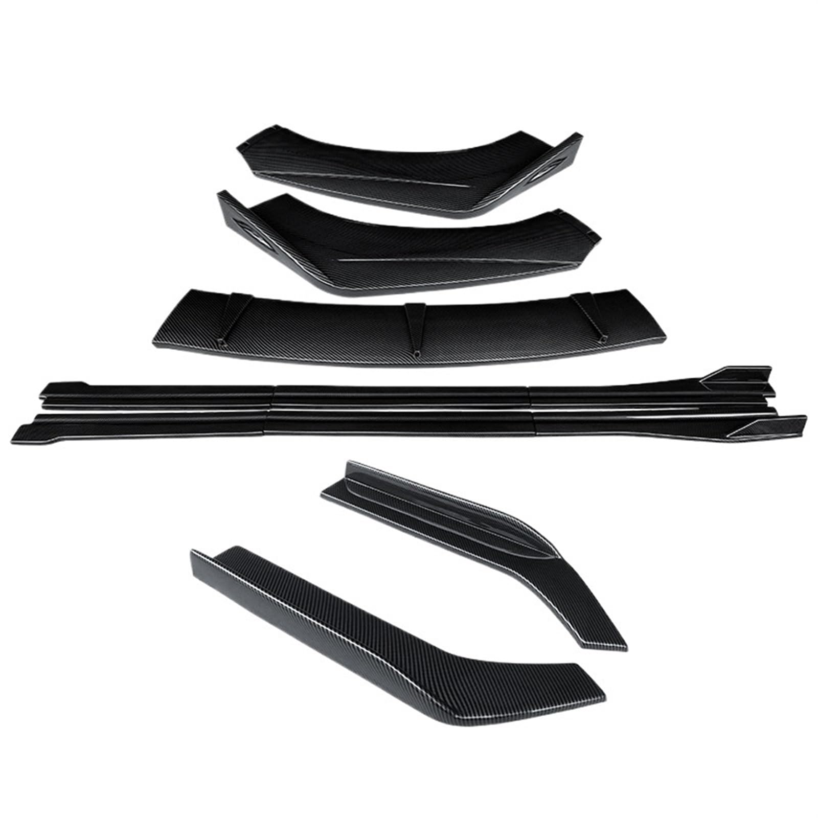 Auto Seitenschweller Für VW Für Passat B7 2011 2012 2013 2014 2015 Auto Vordere Stoßstange Lip Body Kit Kinn Spoiler Schutz Seite Schweller Extensions Hinten Wrap Winkel Auto Seitenschweller Spoiler(C von OEXRIGRU