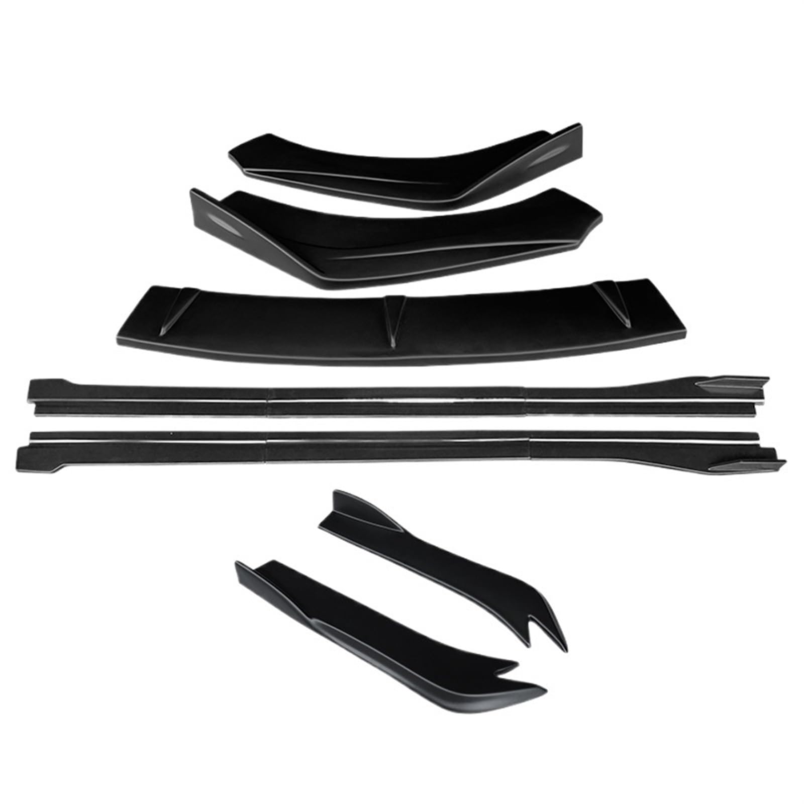 Auto Seitenschweller RS7 2014 2015 2016 Auto Front Stoßstange Splitter Lip Body Kit Spoiler Seite Röcke Extensions Hinten Wrap Winkel Zubehör Auto Seitenschweller Spoiler(Matte Black) von OEXRIGRU