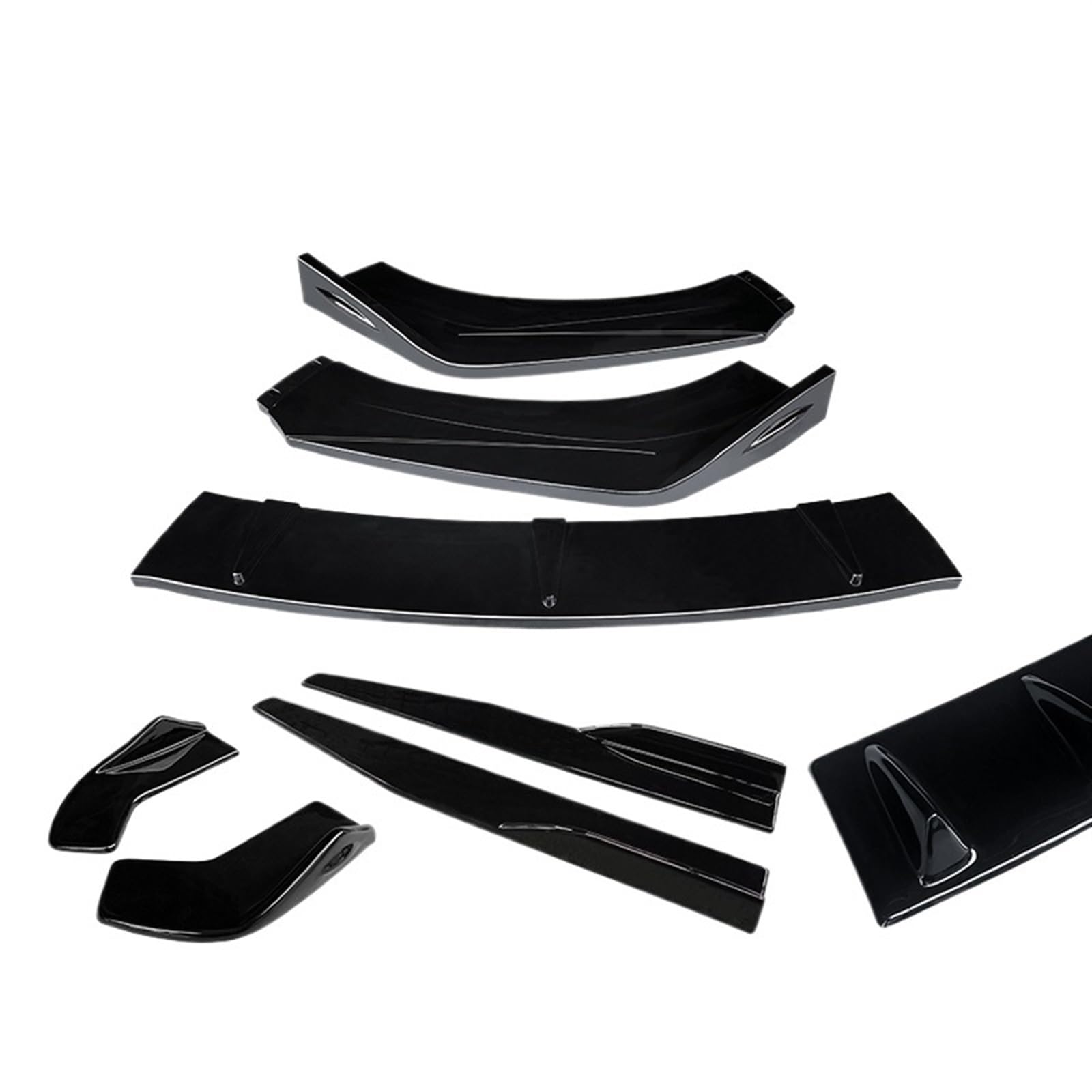 Auto Seitenschweller TT 2004-2010 2011 2012 2013 2014 Auto Frontstoßstange Splitter Lip Body Kit Spoiler Seitenschweller Erweiterungen Auto Seitenschweller Spoiler(Gloss Black) von OEXRIGRU