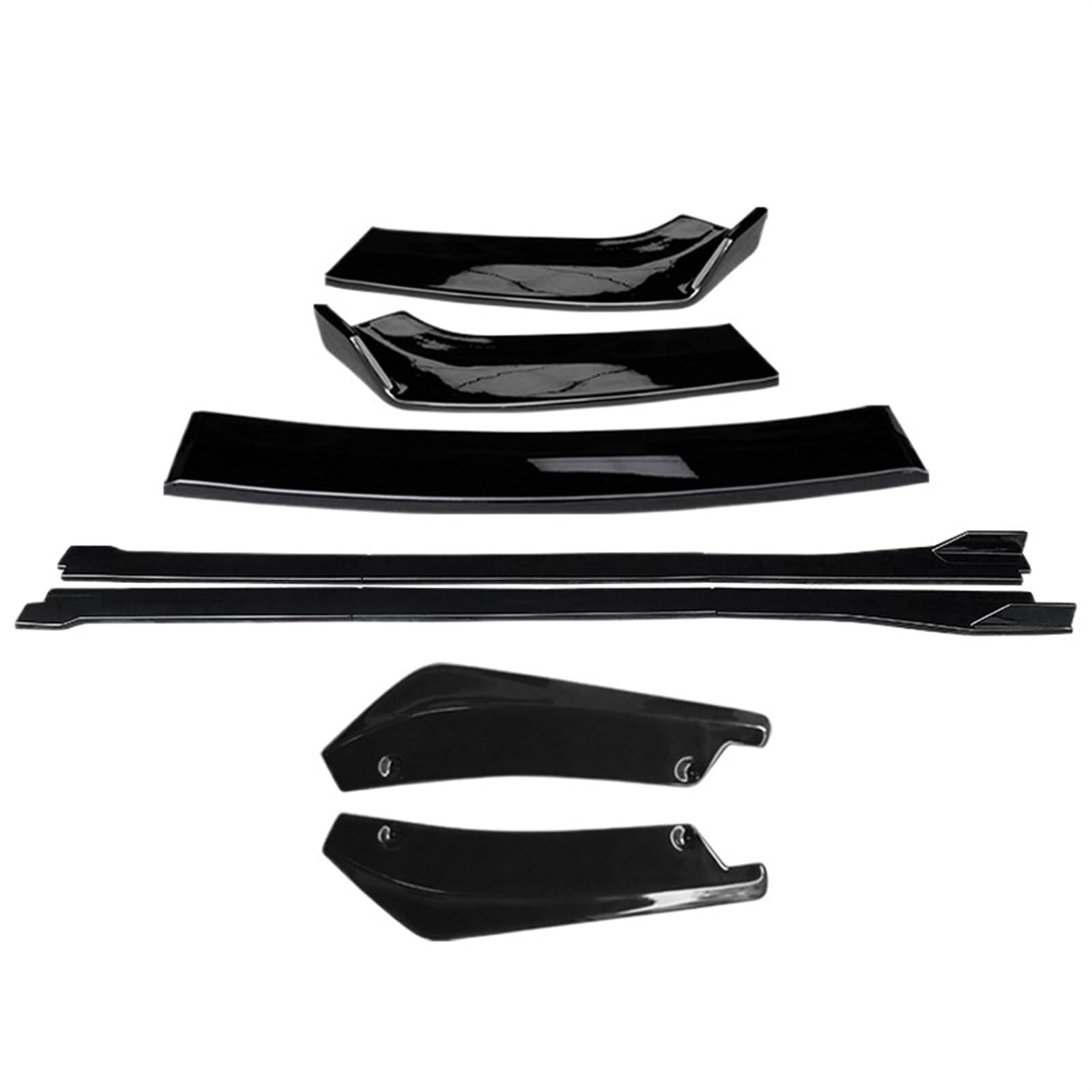 Auto Seitenschweller X1 F48 20 2021 2022 Auto Body Kit Front Stoßstange Splitter Lip Spoiler Seite Röcke Extensions Hinten Wrap Winkel Auto Seitenschweller Spoiler(Gloss Black) von OEXRIGRU