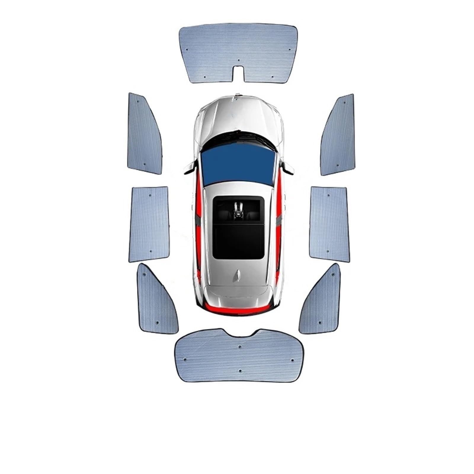 Autofenster Sonnenschutz Für BYD Für Song Plus Für DMi 2021 2022 Auto Sonnenschirme UV Schutz Vorhang Sonnenschutz Visier Windschutzscheibe Abdeckung Zubehör Sonnenblende Auto(Whole Car 1set) von OEXRIGRU