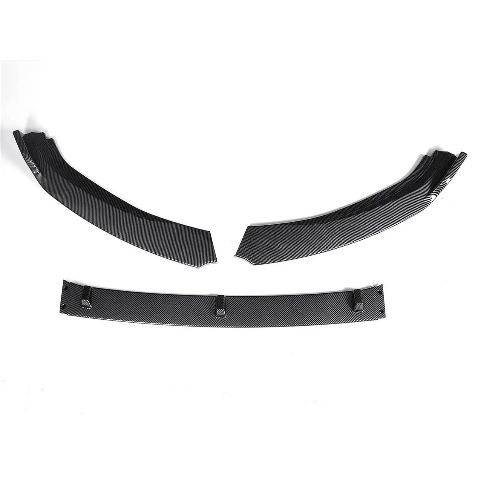 Frontlippe Spoiler Für VW Für Golf MK7 2014 2015 2016 2017 3 Stücke Auto Front Stoßstange Splitter Lip Diffusor Spoiler Schutz Abdeckung Deflektor Lippen Schutz Frontstoßstange Spoiler(Carbon Fiber Lo von OEXRIGRU