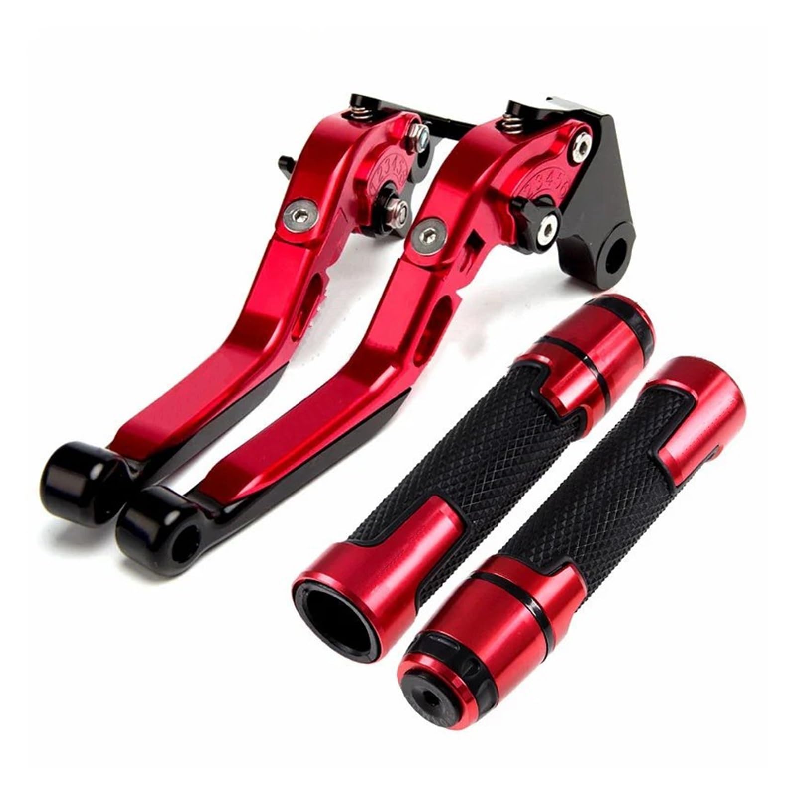 OEXRIGRU BremsKupplungshebel Für Bajaj Für Pulsar 200 NS/200 RS/200 A Motorrad Klappbar Ausziehbare Einstellbare Kupplung Bremshebel Handbar Endgriffe Kupplungsbremshebel(Red Set) von OEXRIGRU