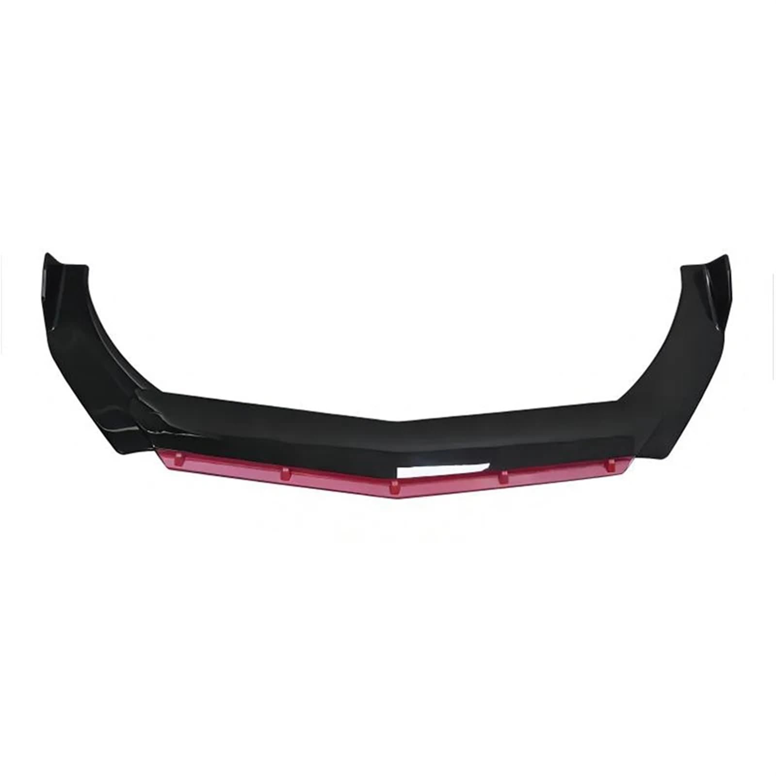 OEXRIGRU Frontlippe Spoiler 3 STÜCKE Universal Auto Vorderen Stoßfänger Lip Body Kit Spoiler Splitter Diffusor Schwarz Carbon Fiber Splitter ABS Kunststoff Frontstoßstange Spoiler(Black and red Part) von OEXRIGRU