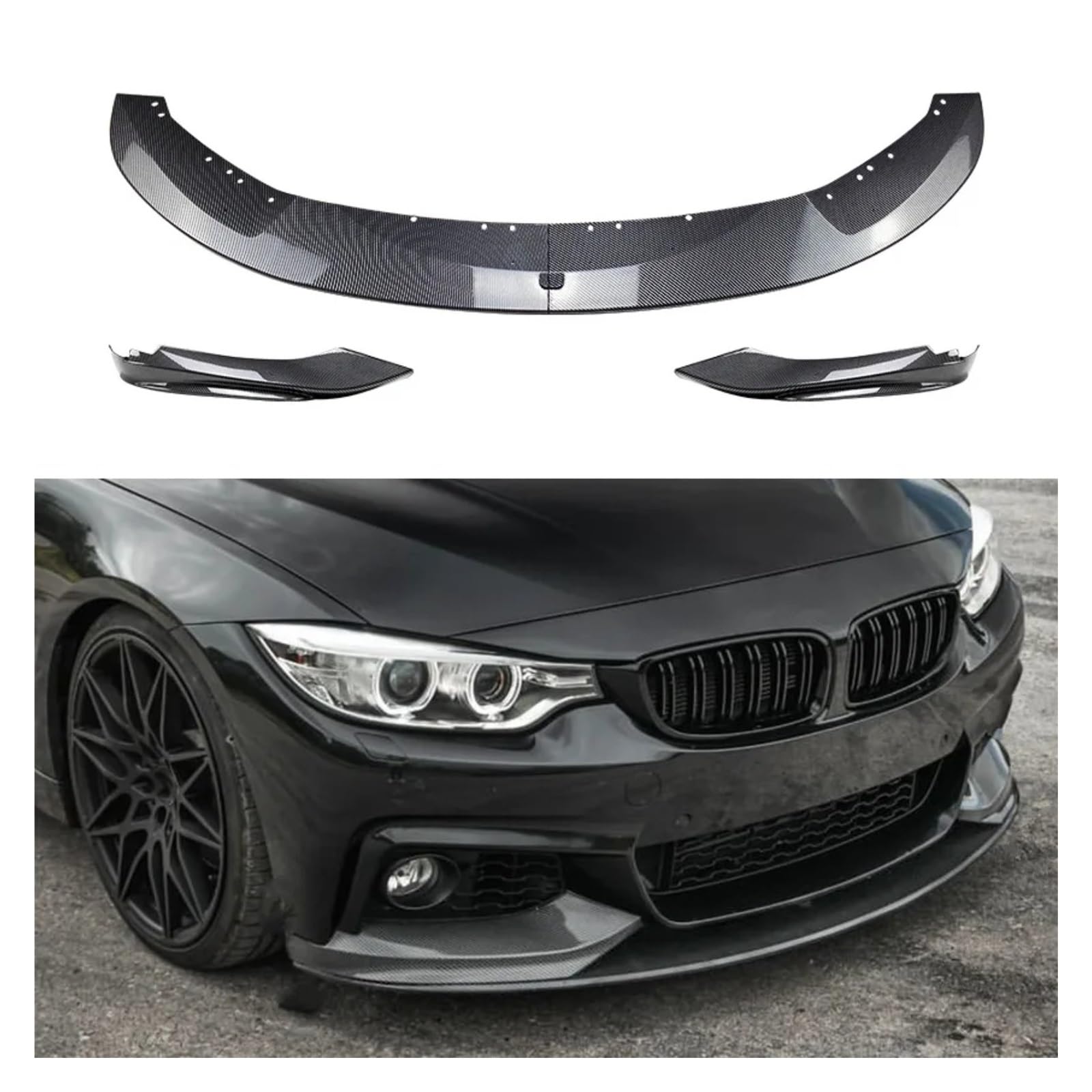 OEXRIGRU Frontlippe Spoiler Für F32 F33 F36 4 Serie 420i 425i 430i 440i M440i 2014-2020 MP Stil Splitter Diffusor Abdeckung Auto Front Stoßstange Lip Spoiler Frontstoßstange Spoiler(Carbon Fiber) von OEXRIGRU