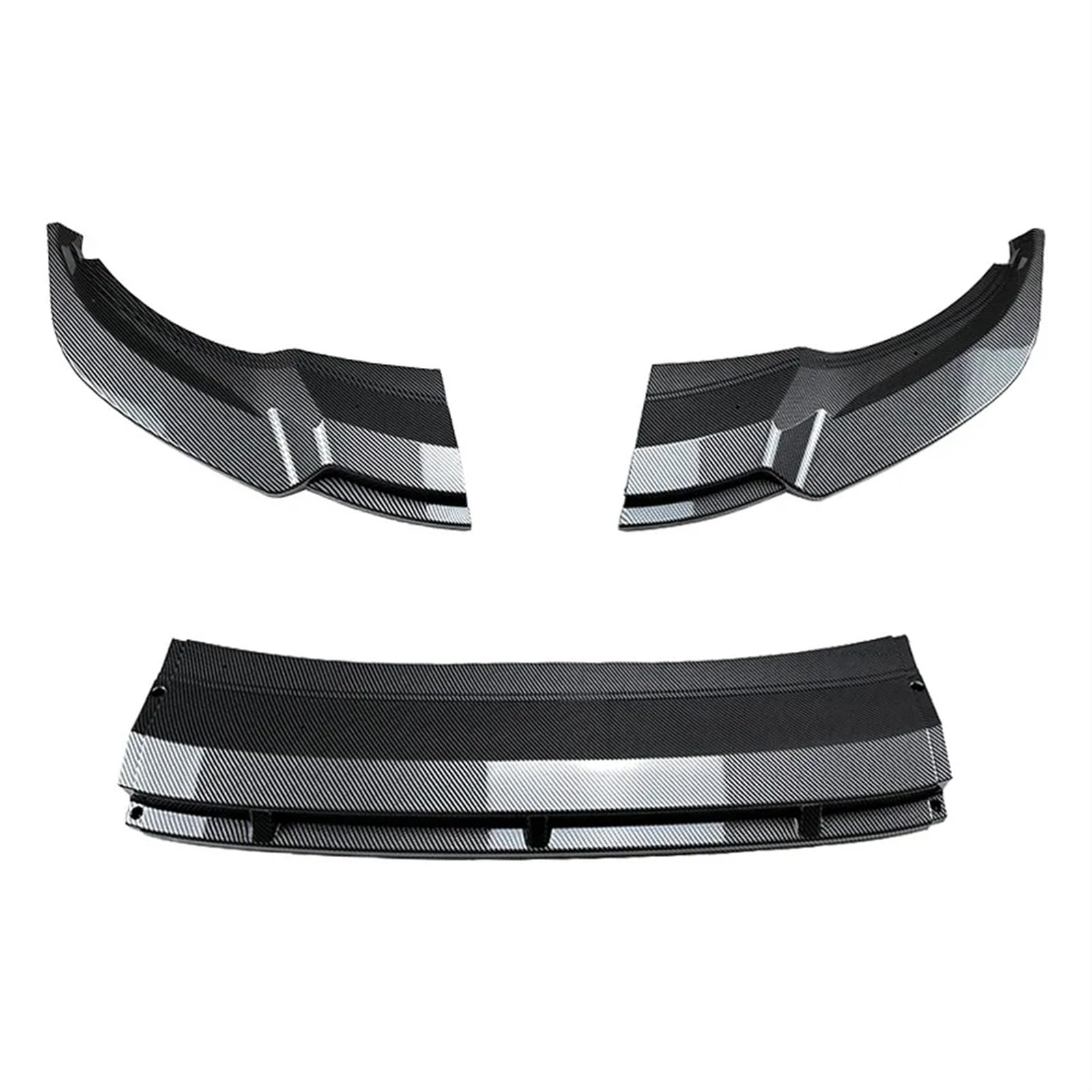 OEXRIGRU Frontlippe Spoiler Für VW Für Tiguan Für L 2021 2022 2023+ ABS Auto Modifikationssätze 3-teiliger Frontstoßstangendiffusor Spoiler Splitter Frontstoßstange Spoiler(Carbon Look) von OEXRIGRU