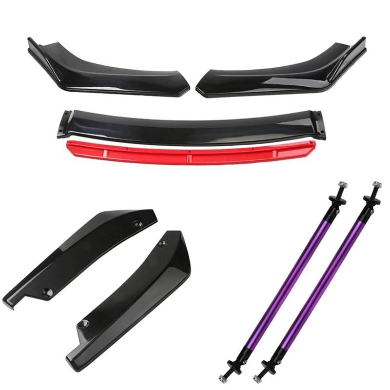 OEXRIGRU Frontlippe Spoiler Universal Auto Front Stoßstange Lip Spoiler Splitter Stange Splitter Strut Tie Bar Body Kits Schwarz Hinten Lip Wrap Winkel Splitter Frontstoßstange Spoiler(15cm Purple) von OEXRIGRU