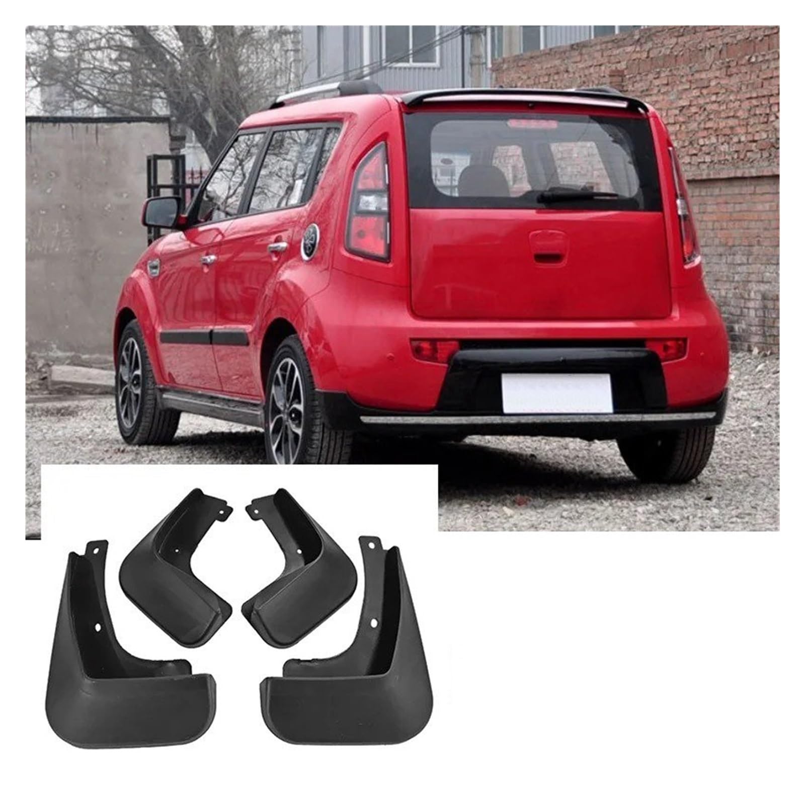 Schmutzfänger Für Kia Für Soul Sports 2009–2013, Auto-Kotflügel, Schmutzfänger, Vorder- Und Hinterrad, Schmutzfänger, Dekoratives Zubehör, 4 Stück Spritzschutz(A) von OEXRIGRU