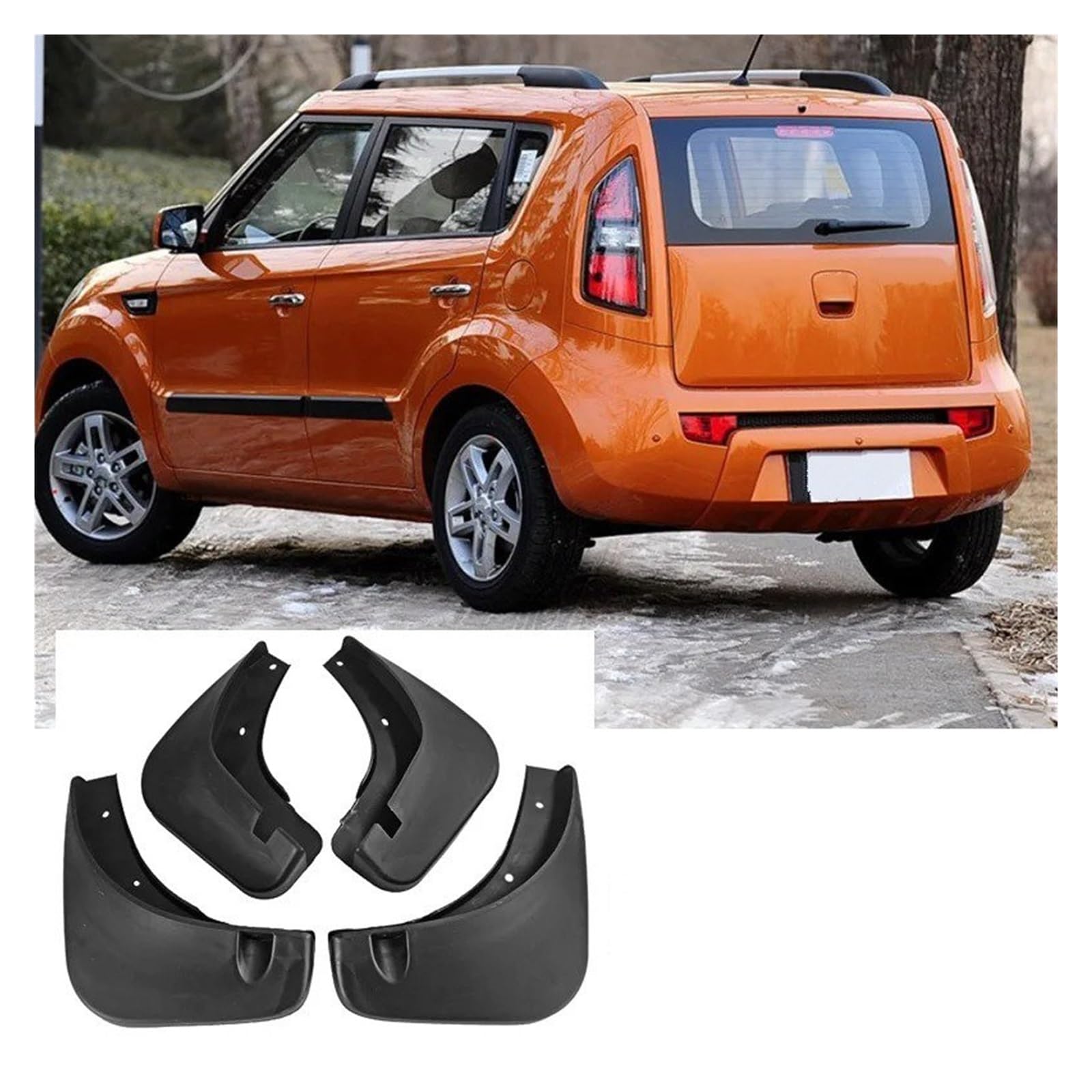 Schmutzfänger Für Kia Für Soul Sports 2009–2013, Auto-Kotflügel, Schmutzfänger, Vorder- Und Hinterrad, Schmutzfänger, Dekoratives Zubehör, 4 Stück Spritzschutz(B) von OEXRIGRU