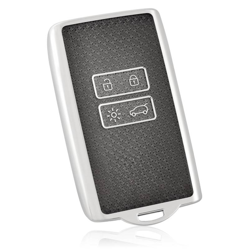 OFF WE GO Autoschlüssel Hülle Schlüsselhülle Cover für Renault Clio Captur Dacia Duster Scenic Kadjar Megane Talisman Koleos Espace Zoe Arcan Schlüsselcover Schlüssel Schutz Gehäuse, Schwarz von OFF WE GO