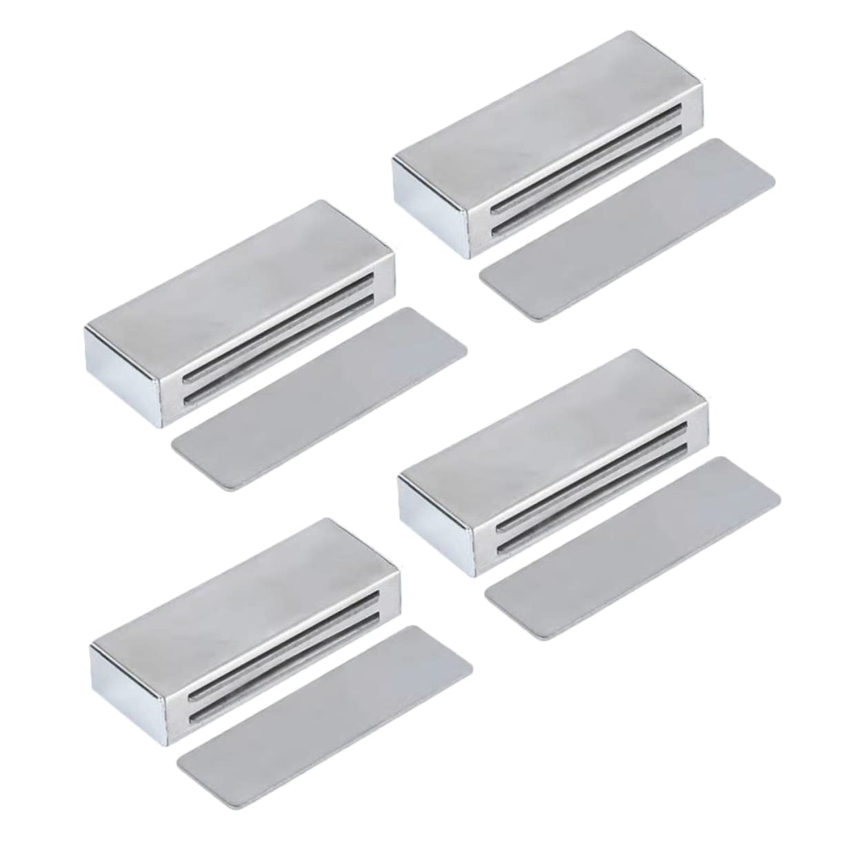 OFFSCH 4 Stück magnetische Anziehungskraft Türschlösser Schrankmagnete Türmagnet Mikromagnete magnete für schranktüren schrankschlösser Schrankverschluss magnetische Türverschlüsse Silver von OFFSCH