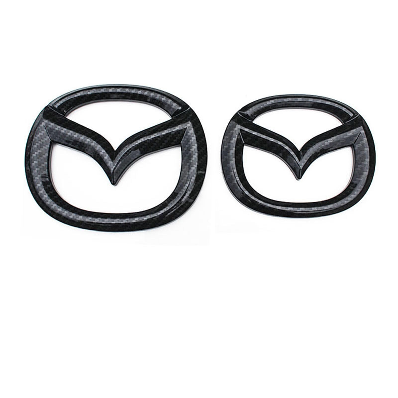 Aufkleber Logo Badge für Mazda 3 Axela, Auto Logo Aufkleber,Auto 3D Aufkleber-Aufklebern,Auto Zubehör,Buchstaben Wort Emblem-Aufkleber,Auto Zubehör,B Carbon Fiber von OFFT