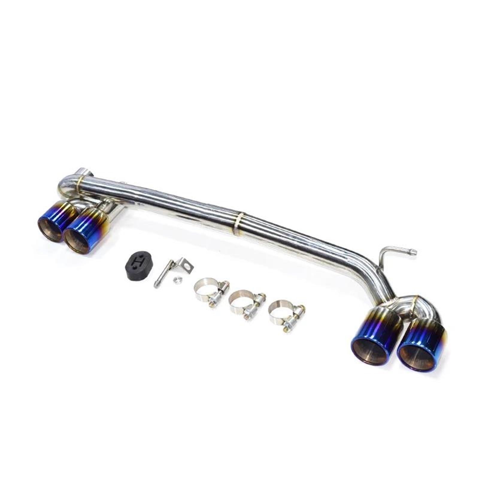 Endrohrblenden Quad 304 Edelstahl Auto Auspuffblende Für F30 F31 320i 330i B48 Auspuffanlage Düse Schalldämpfer Spitze Taipipe Auto Auspuffblende(Blue 48mm) von OGJFD