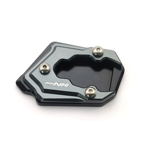 Motorradplatte Anti-Rutsch-Seitenständer-Pad Pad Pedal Seitenständer Pad Vergrößerter Ständer Kompatibel mit CFMOTO 800NK 2024 2025 Aluminium CNC-gefräst eloxiert(Titanium) von OGLYZMKW