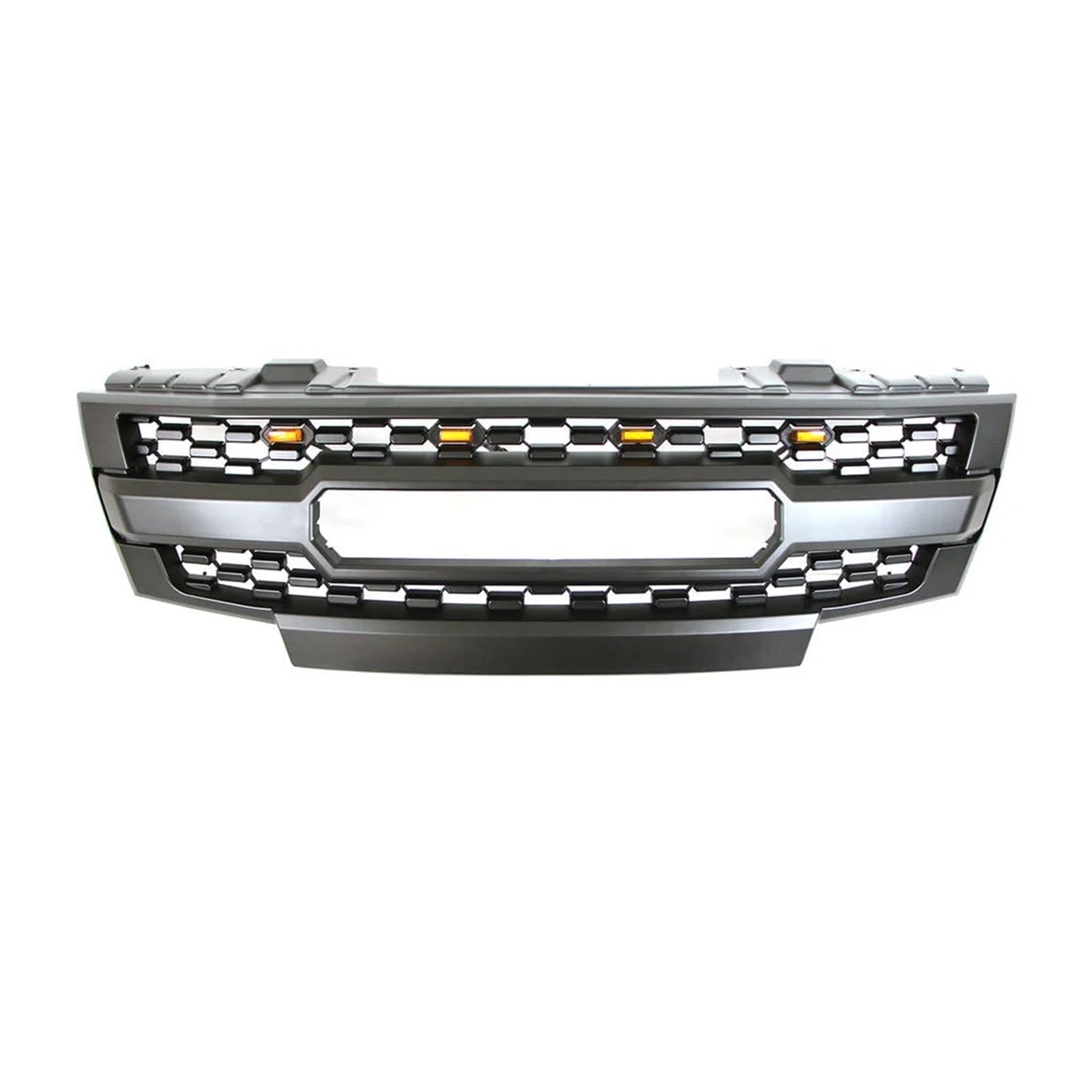 OGONGXM ABS Auto Styling Kühlergrill Frontmaske Stoßstange Racing Grill Kühlergrill Zierleisten Abdeckung Kompatibel for Nissan Frontier 2009-2016(Black with Lights) von OGONGXM