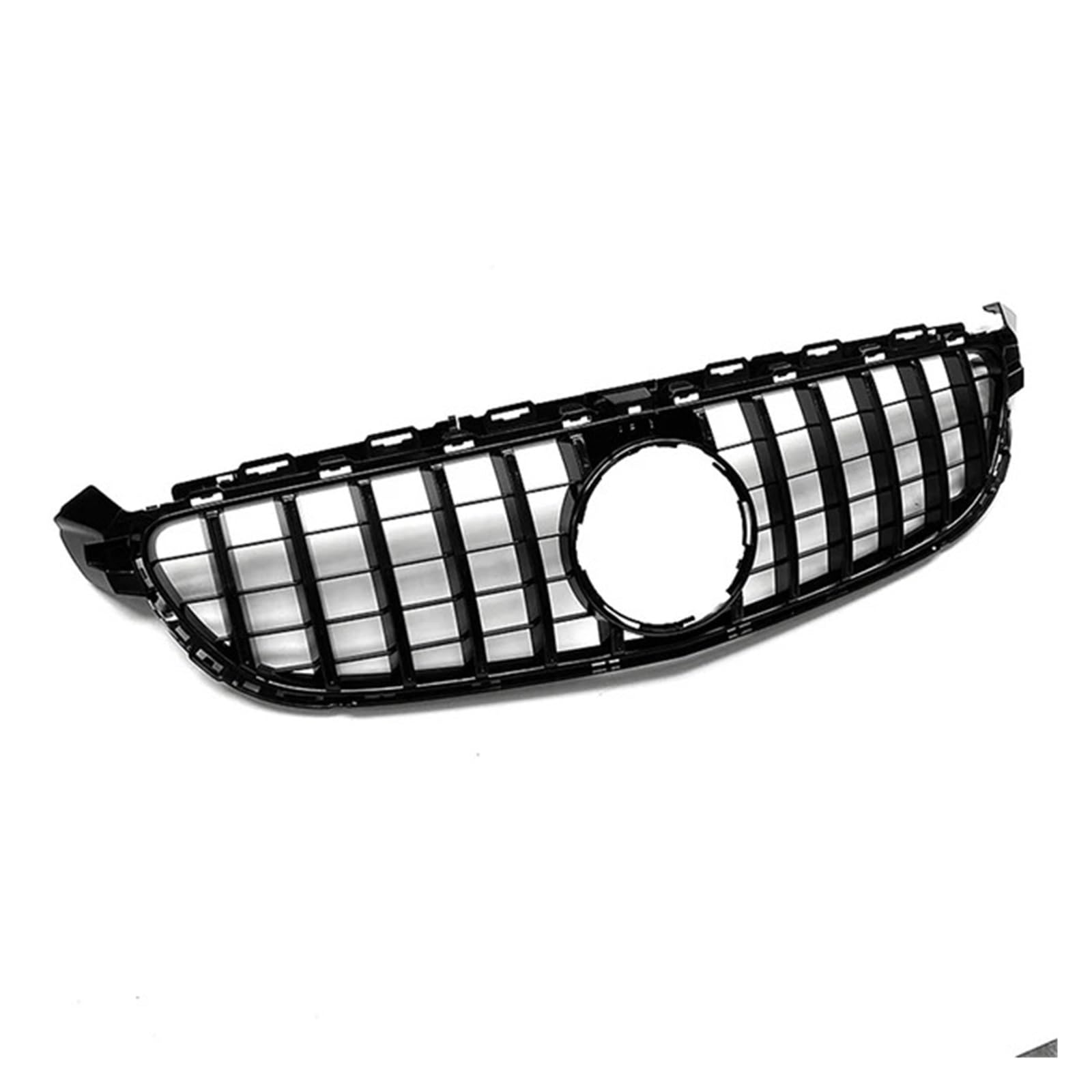 OGONGXM Auto Kühlergrill Oberen Stoßfänger Haube Mesh Grill W/Kamera Sensor Loch Auto Kit Kompatibel for Mercedes Benz W205 C63 C63S AMG 2015-2018 GT R(Black1) von OGONGXM