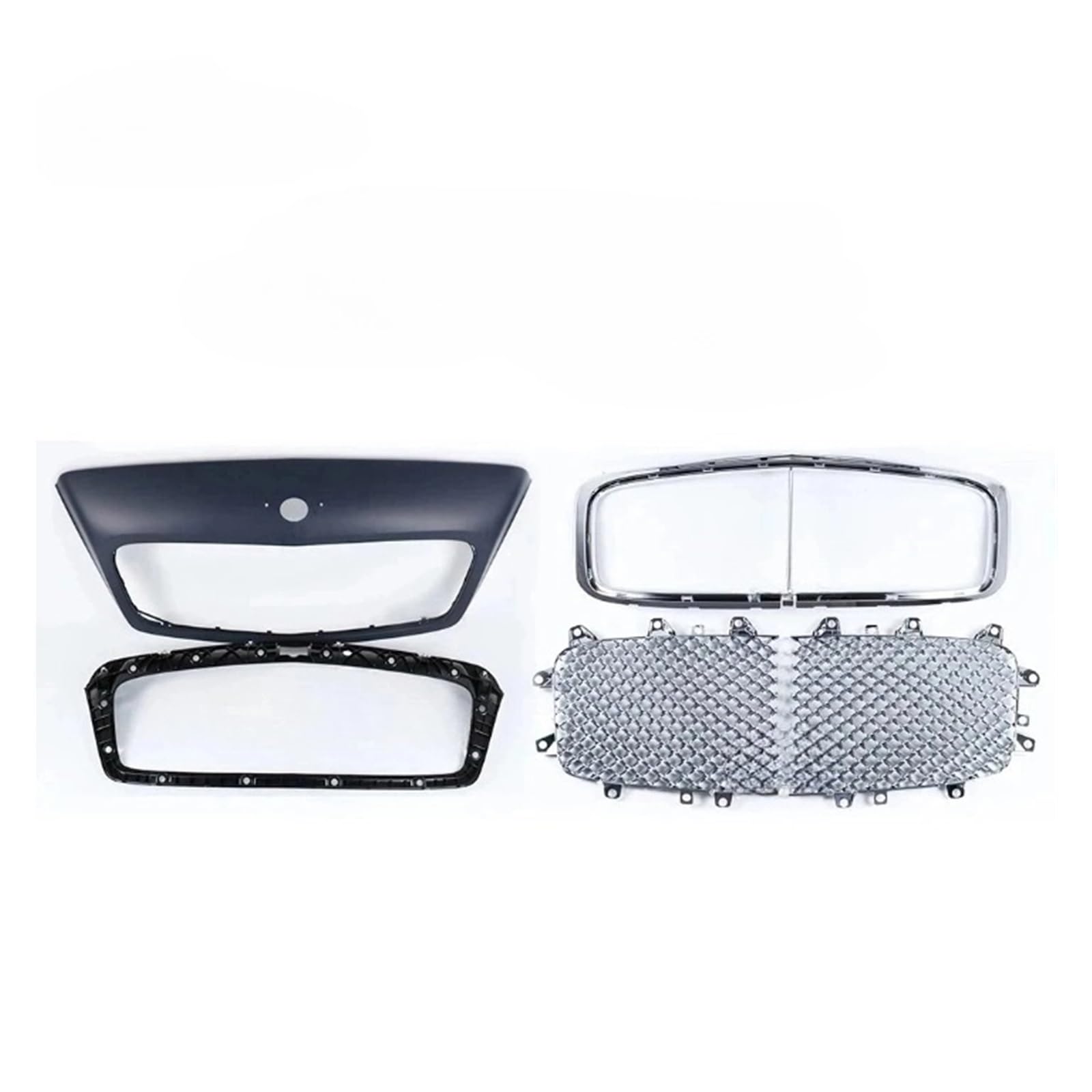 OGONGXM Auto-Renngrill-Kit Kompatibel for Bentley Flying Spur Zubehör 2009 2010 2011 2012 Frontstoßstangengrillgitter 3W0853660 von OGONGXM