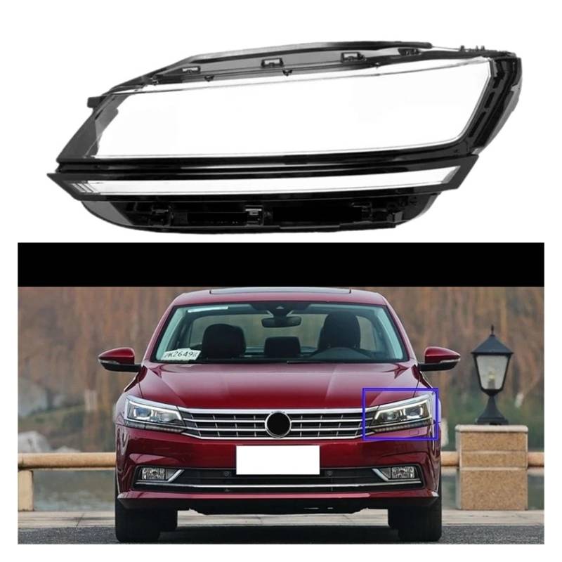 OGONGXM Kompatibel for VW Passat 2016 2017 2018 Zubehör Autos Lichter Abdeckung Ersetzen Die Original Lampenschirm(Left) von OGONGXM