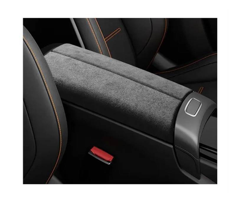 OGONGXM Ultrasuede Wildleder Wrap Lagerung Armlehne Box Panel Trim Abdeckung Kompatibel for Mercedes Benz CLA Klasse 2024 W118 C118 X118 CLA45 AMG 35 200 250(Black) von OGONGXM