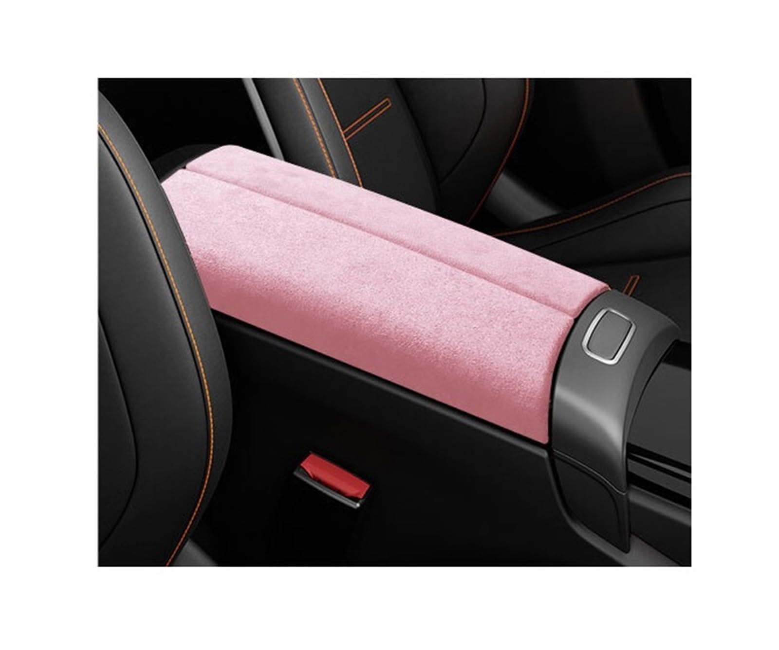 OGONGXM Ultrasuede Wildleder Wrap Lagerung Armlehne Box Panel Trim Abdeckung Kompatibel for Mercedes Benz CLA Klasse 2024 W118 C118 X118 CLA45 AMG 35 200 250(Pink) von OGONGXM