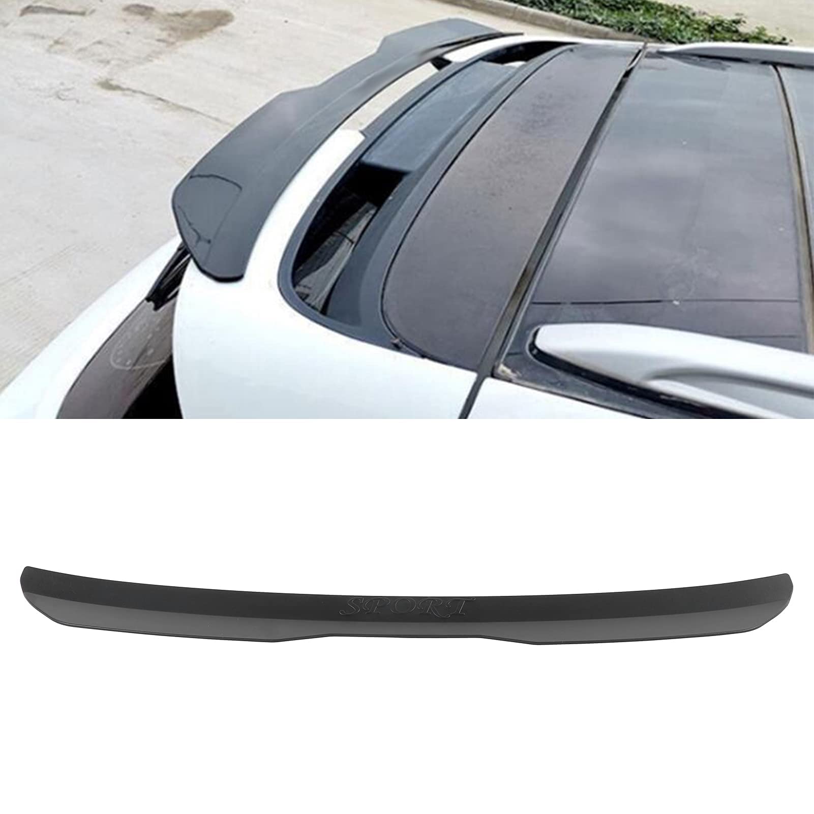 Auto ABS Heckspoiler Für Audi Q5 2008-2016, Auto Heckstoßstange Spoiler Heckspoiler Hinten Diffusor Stoßstange Schützen Spoiler Zubehör,S/Black von OGRAFF