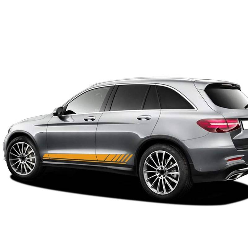 Auto Seitenschweller Aufkleber für Mercedes Benz GLC Class X253 Coupe C253 GLC250 GLC300 GLC43 GLC63 AMG,Auto Seitenstreifen Rock Dekor Aufkleber Karosserie Tür Aufkleber Außen Zubehör von OGRAFF