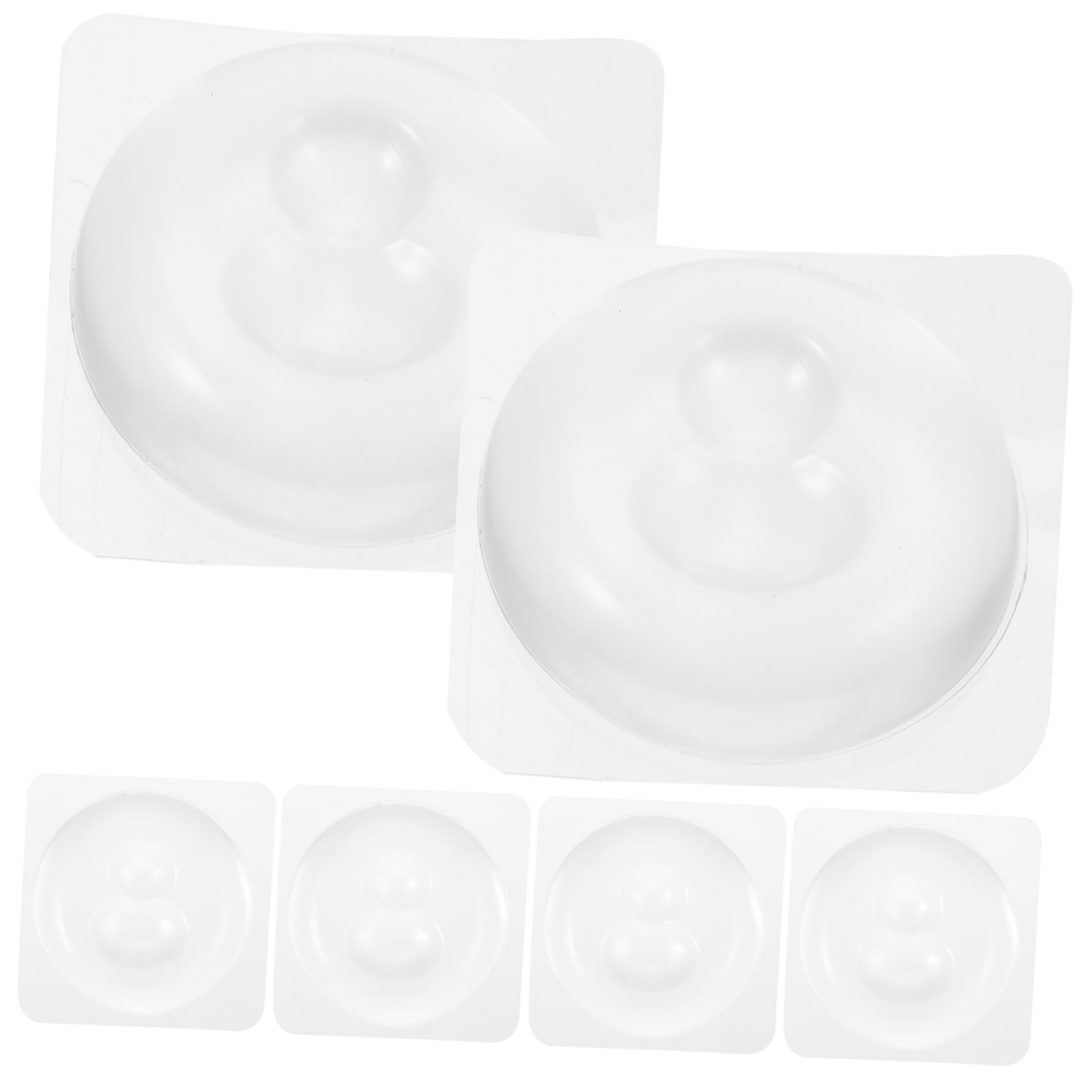 OHPHCALL 1 Set 6 Stück Silikon Fußmatte Schildstopp Winddicht Türpuffer Pads Schloss Sicherheitsknopf Marmelade Schranktür Stoßstange Stockgriff Stütze Schrankstoßstangen von OHPHCALL