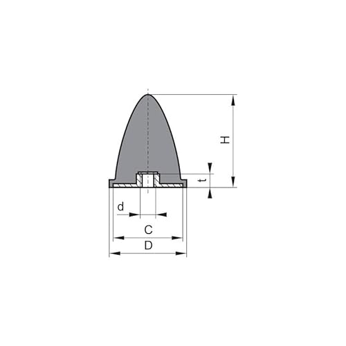 Gummi Anschlag Puffer GP EP 50x67 M8 von OI