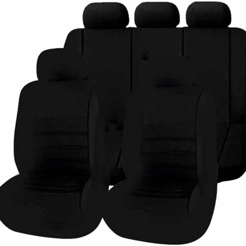 OIJNMHYB Auto Sitzbezüge Set für Mini Clubman (2007-2015) [R55], Atmungsaktiv Autositzbezüge Komplettset Auto Schonbezüge,A/9pcs Set Black von OIJNMHYB