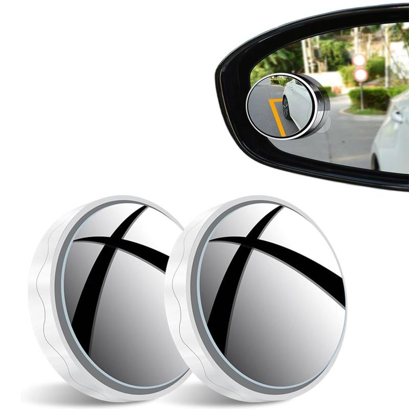 2 StüCk Auto Toter Winkel Spiegel Für Citroen DS7 DS 7, 360° HD Selbstklebend Verstellbarer Weitwinkel SeitenrüCkspiegel Abnehmbar Hd-Glas Seitenspiegel,C/White von OINTJWWO