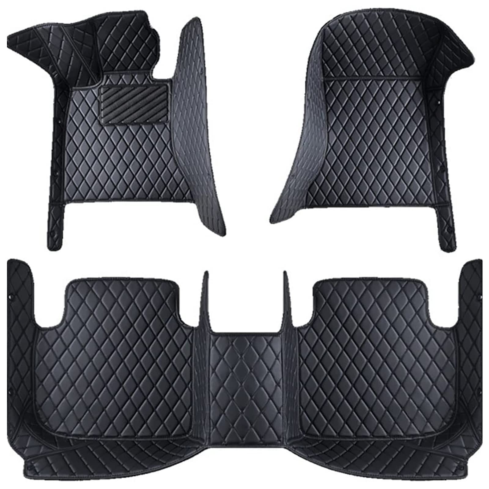 Auto Bodenmatte Fußmatten Für BMW M6(2door) 2013 2014 2015, Nach Maß Wasserdichtes Anti-Rutsch Allwetterschutz Leder Fussmatten Vorne und Hinten Automatten Set Zubehör,A/Black von OINTJWWO