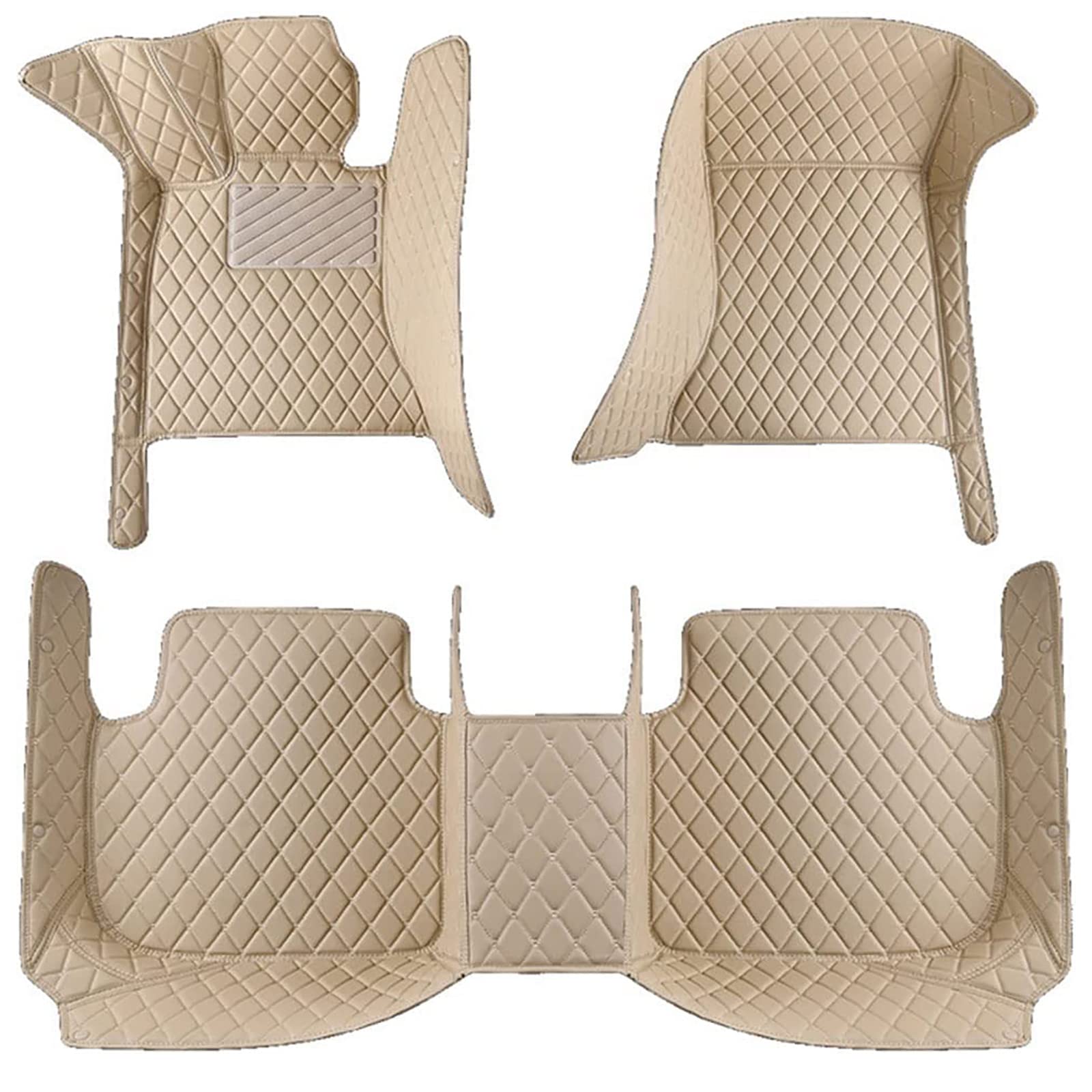 Auto Bodenmatte Fußmatten Für BMW M6(2door) 2013 2014 2015, Nach Maß Wasserdichtes Anti-Rutsch Allwetterschutz Leder Fussmatten Vorne und Hinten Automatten Set Zubehör,E/Beige von OINTJWWO