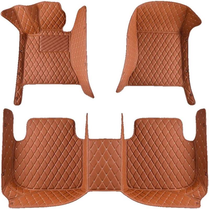 Auto Bodenmatte Fußmatten Für BMW M6(2door) 2013 2014 2015, Nach Maß Wasserdichtes Anti-Rutsch Allwetterschutz Leder Fussmatten Vorne und Hinten Automatten Set Zubehör,F/Brown von OINTJWWO