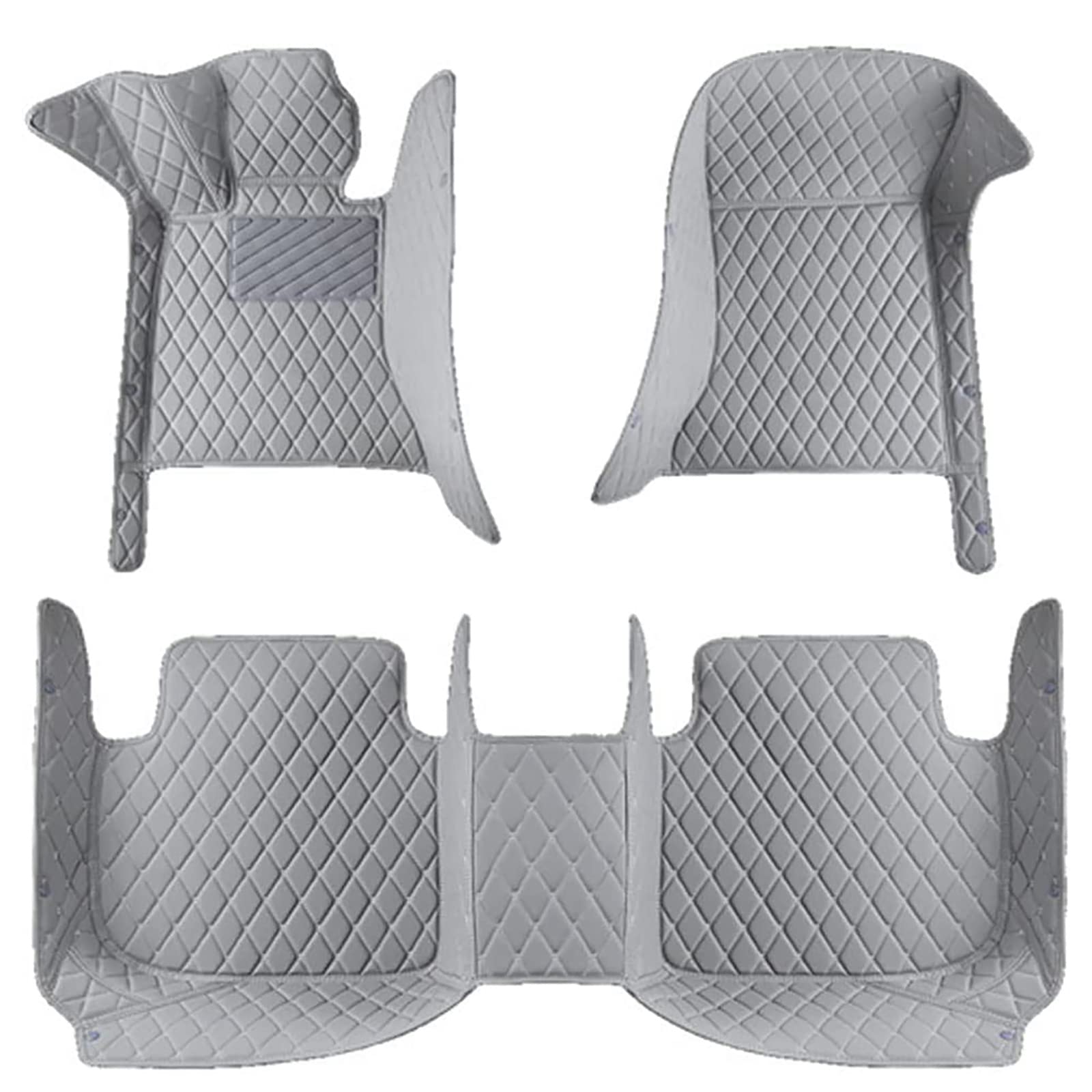 Auto Bodenmatte Fußmatten Für Dodge Collar (Without Armrest) 2007-2013, Nach Maß Wasserdichtes Anti-Rutsch Allwetterschutz Leder Fussmatten Vorne und Hinten Automatten Set Zubehör,I/Grey von OINTJWWO