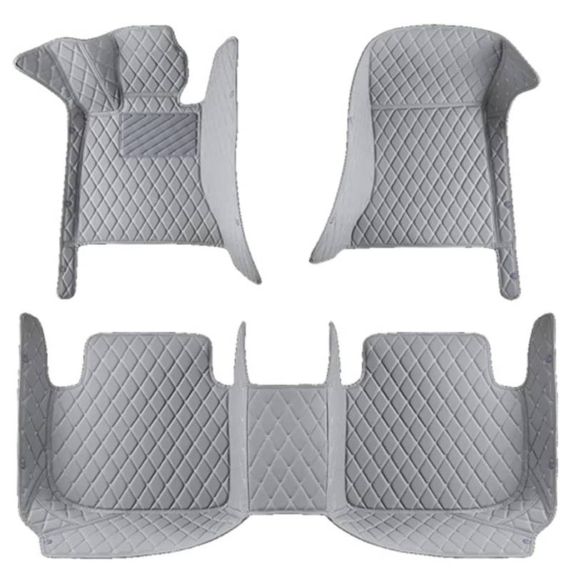 Auto Bodenmatte Fußmatten Für Ford Explorer(232) 2006-2015, Nach Maß Wasserdichtes Anti-Rutsch Allwetterschutz Leder Fussmatten Vorne und Hinten Automatten Set Zubehör,I/Grey von OINTJWWO