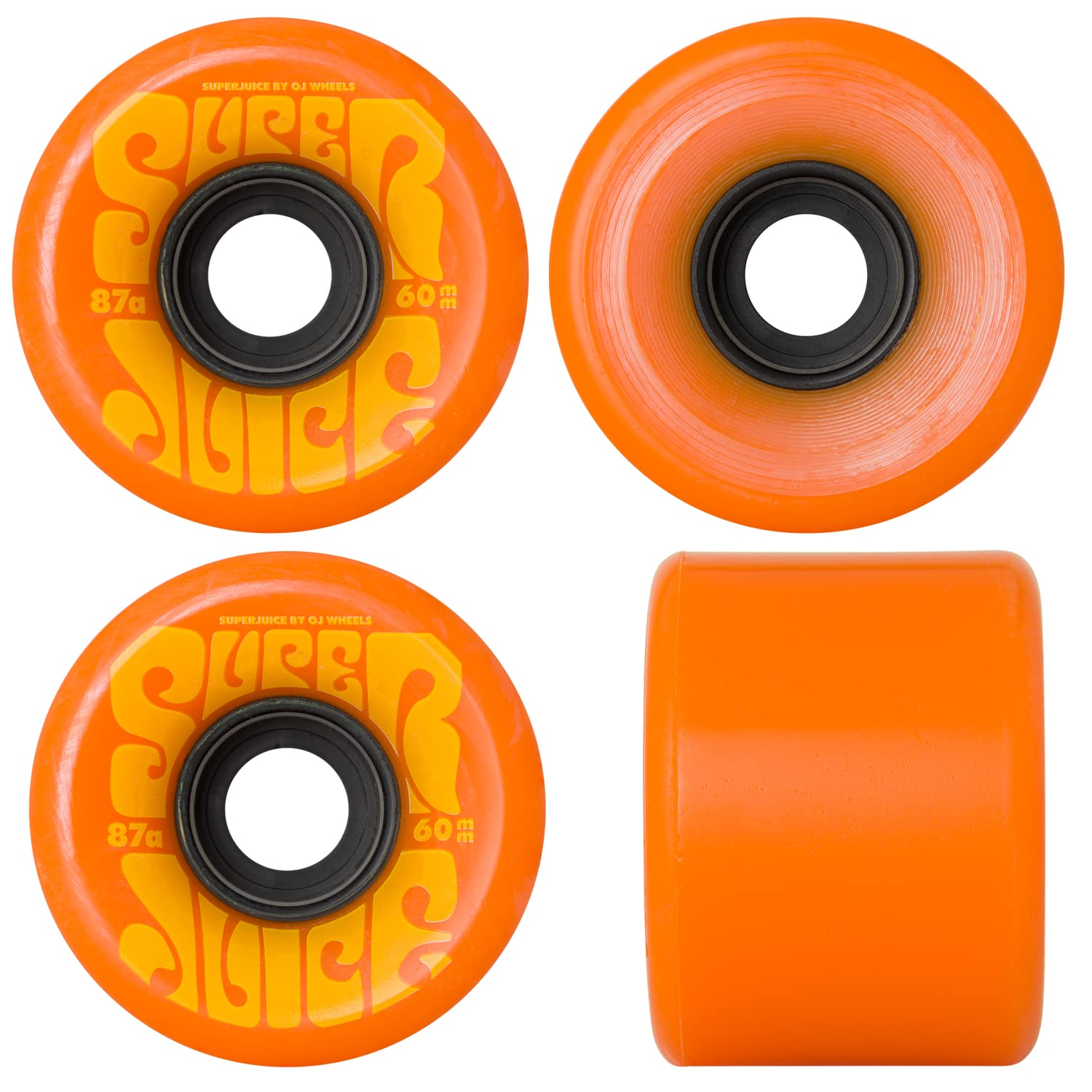 OJ Skateboard-Rollen, 60 mm, Super Juice, 87A, Orange, mittelgroß, weich, Cruiser-Stil von OJ