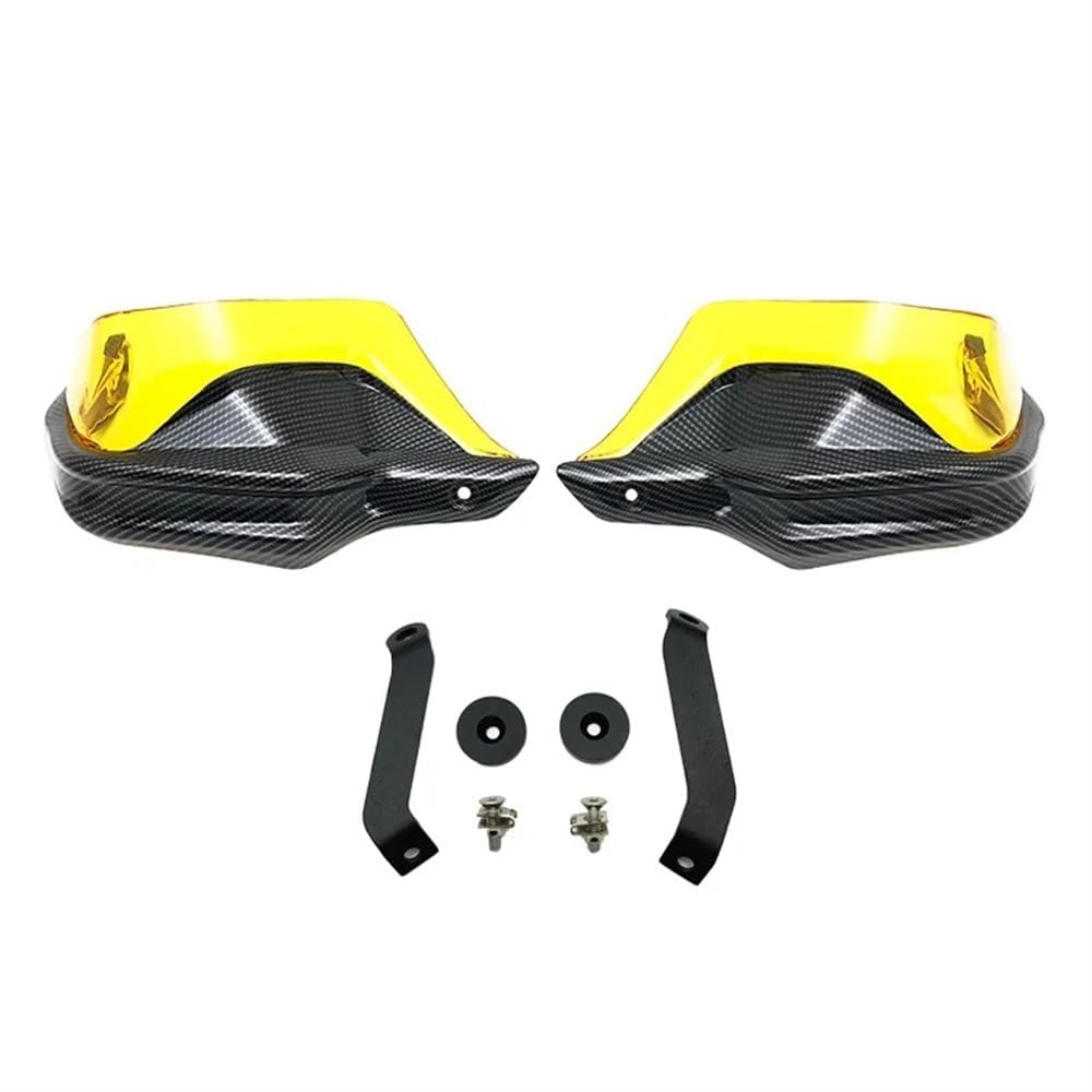 Motorrad-Handschutz Für HO&NDA NC750X DCT NC750S NC700X NC 750 X 2013-2023 Motorrad Carbon Handprotektoren Schild Guards Windschutzscheibe Hand Wind Schutz(Black Yellow4) von OJAMWXZU