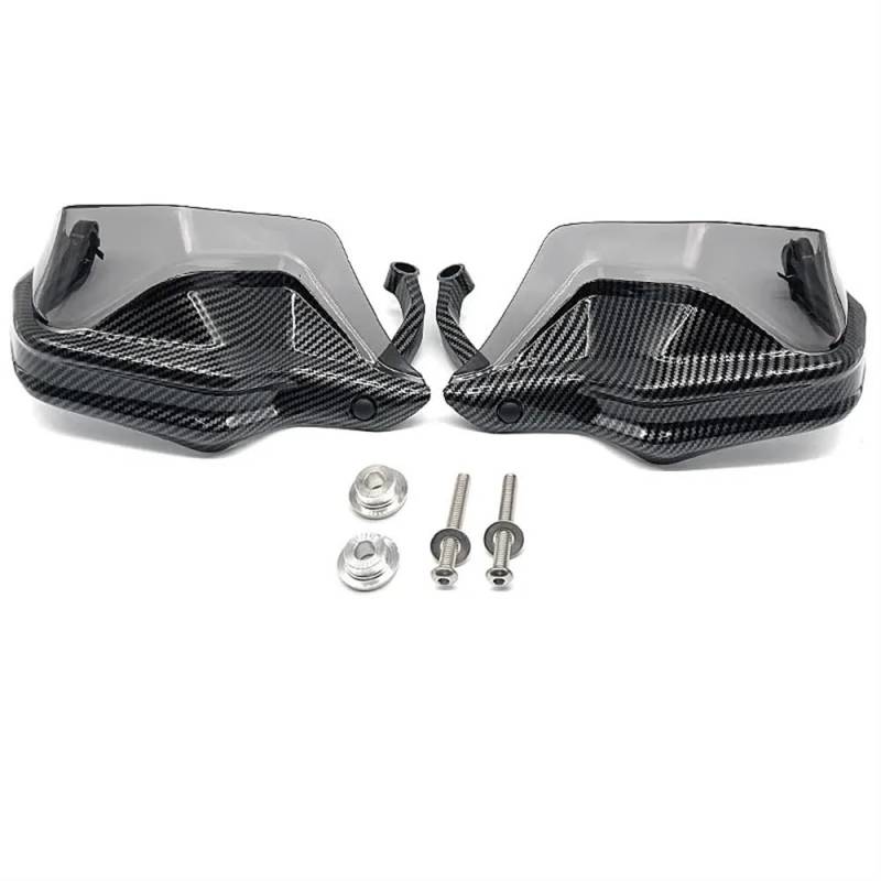 Motorrad-Handschutz Passend Für B&MW F750GS F800GS ADV F850GS Adventure Carbon Look Handschutz Handschild Schutz Windschutzscheibe Motorradzubehör(Black Grey2) von OJAMWXZU