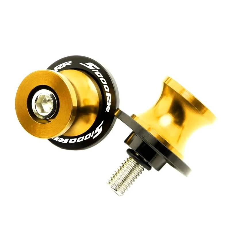 Motorrad Schwingarm Spule Für B&MW S1000R S1000RR 2009-2021 S1000 R RR 2023 Motorrad CNC Schwinge Spulen Slider Stand Schraube(S1000RR Gold) von OJAMWXZU