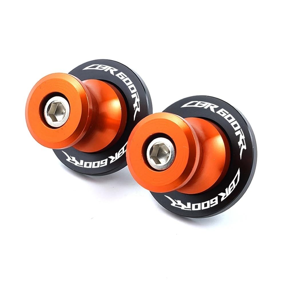 OJAMWXZU Motorrad Schwingarm Spule Für H&ONDA CBR 600RR 2004-2020 2021 2022 Motorrad Zubehör 8mm Schwinge Spulen Sliders Stand Schrauben(Orange) von OJAMWXZU