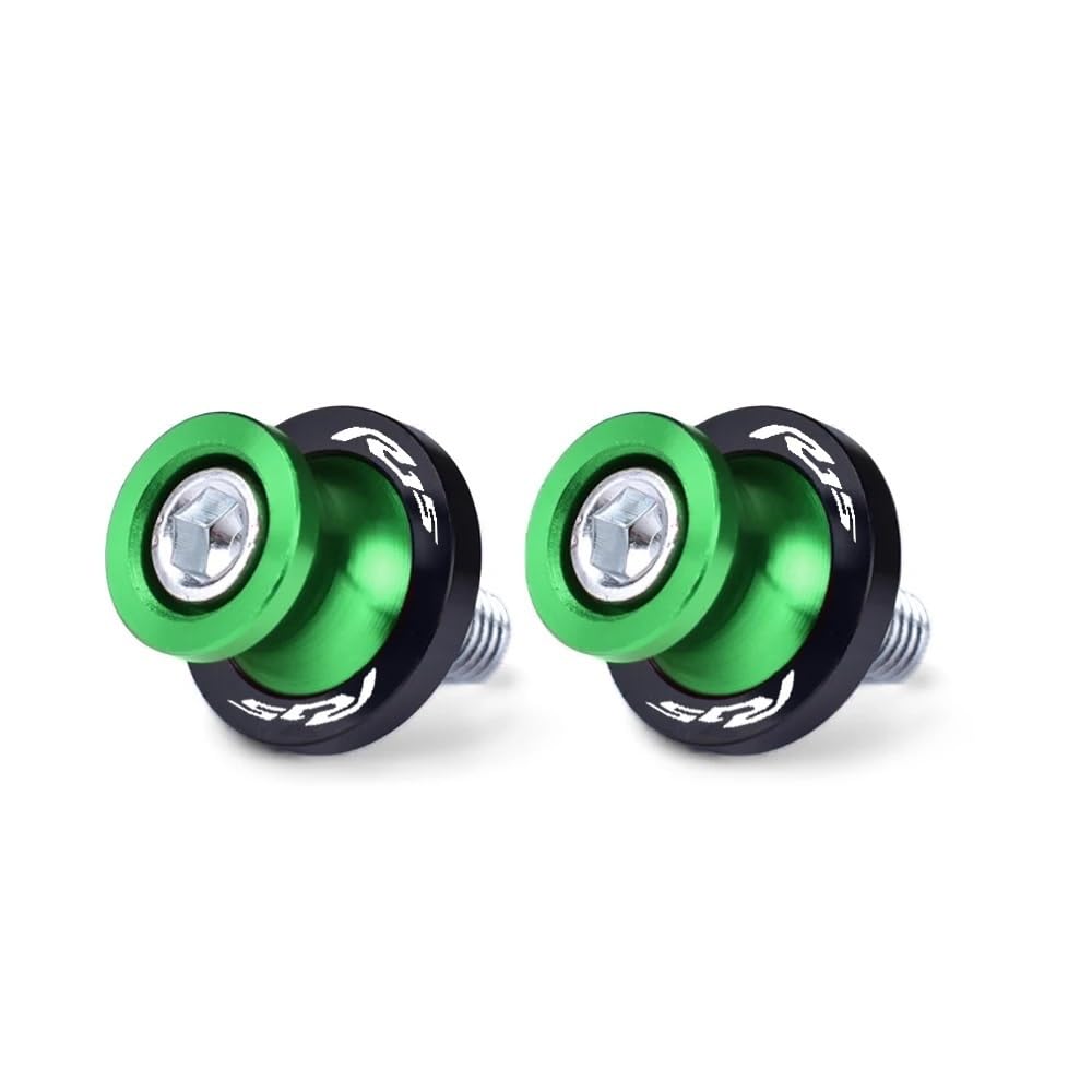 OJAMWXZU Motorrad Schwingarm Spule Für Y&AMAHA YZF-R15 YZFR15 V3 V4 2013 2014 2015 2016-2022 Schwinge Spulen Stand Schrauben Slider Motorrad(6mm Green) von OJAMWXZU