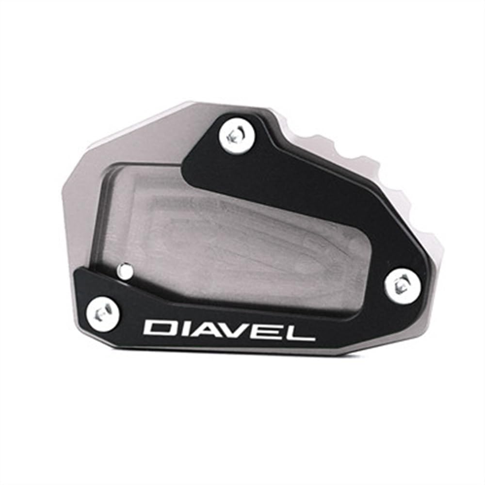 OJAMWXZU Motorrad-Seitenständerpolster Für D&UCATI Diavel 1260S Diavel1260S DIAVEL 2019-2023 2022 Motorrad CNC Kickstand Fuß Seite Stehen Verlängerung Pad Unterstützung Platte(2) von OJAMWXZU